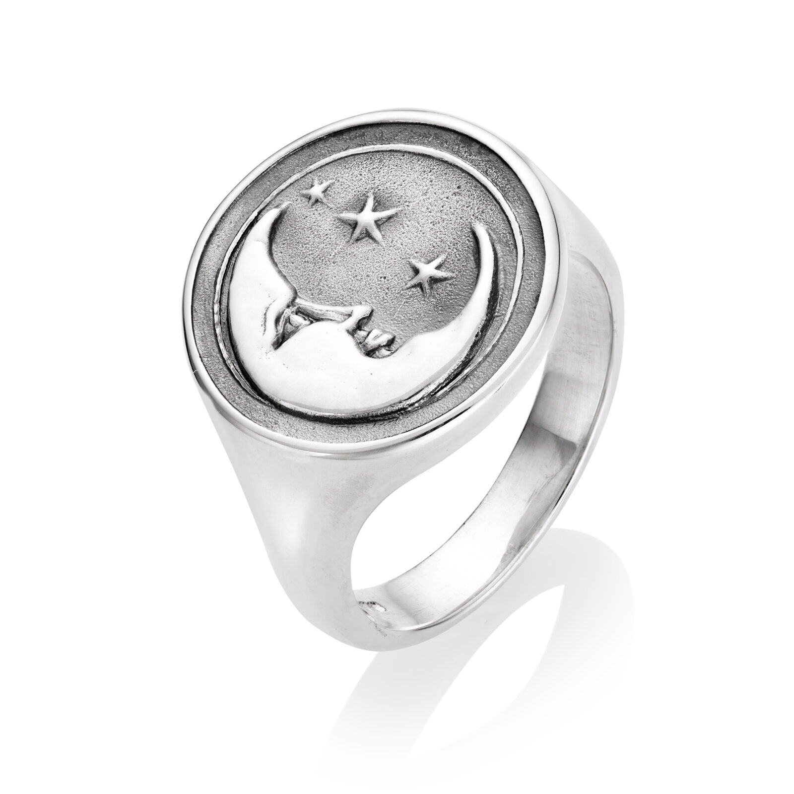Natures silver signet ring – Man on the Moon Saunders Pughe